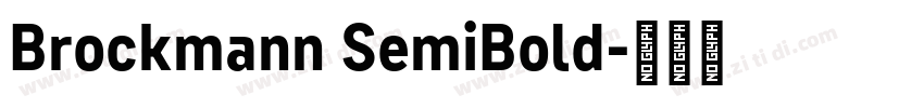 Brockmann SemiBold字体转换